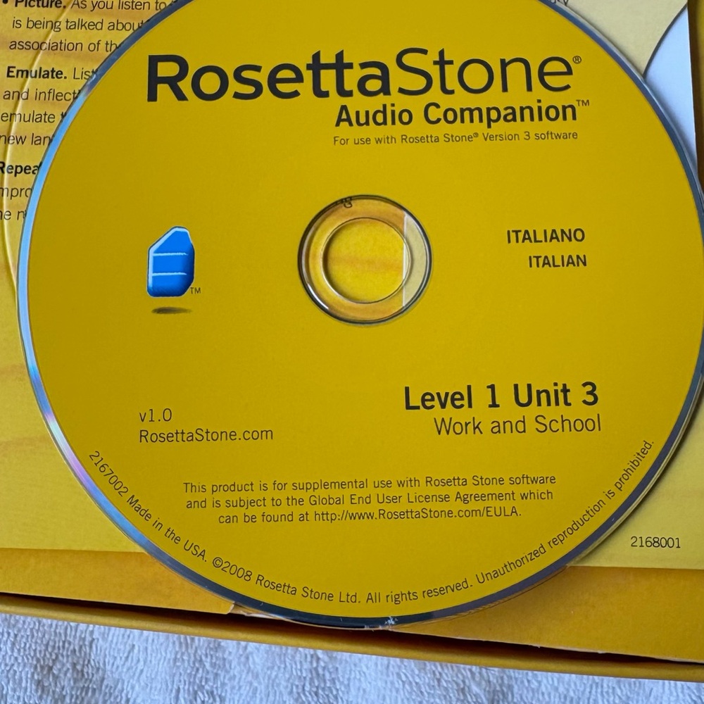 Rosetta Stone Language Learning Software Box Set Level 1 Italian 4 CD’s - Picture 9 of 15